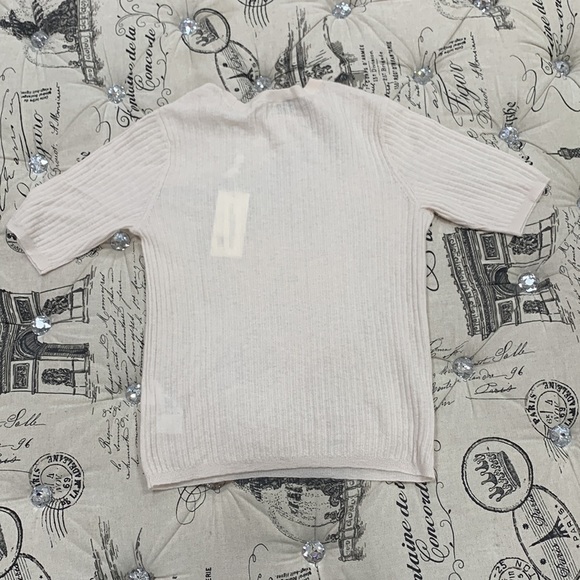 Vince Cream See Through Short Sleeved Blouse - Picture 2 of 3